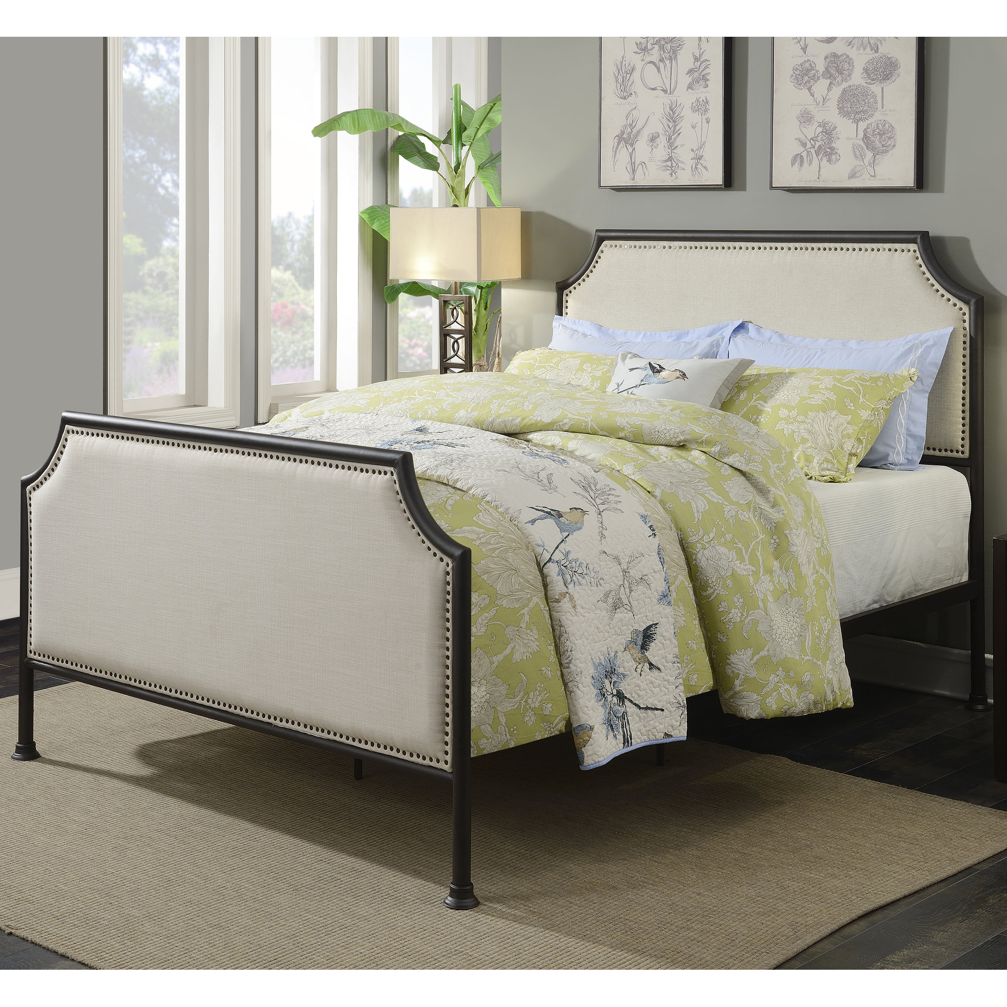 Laurel Foundry Modern Farmhouse Brandy Queen Upholstered Panel Bed